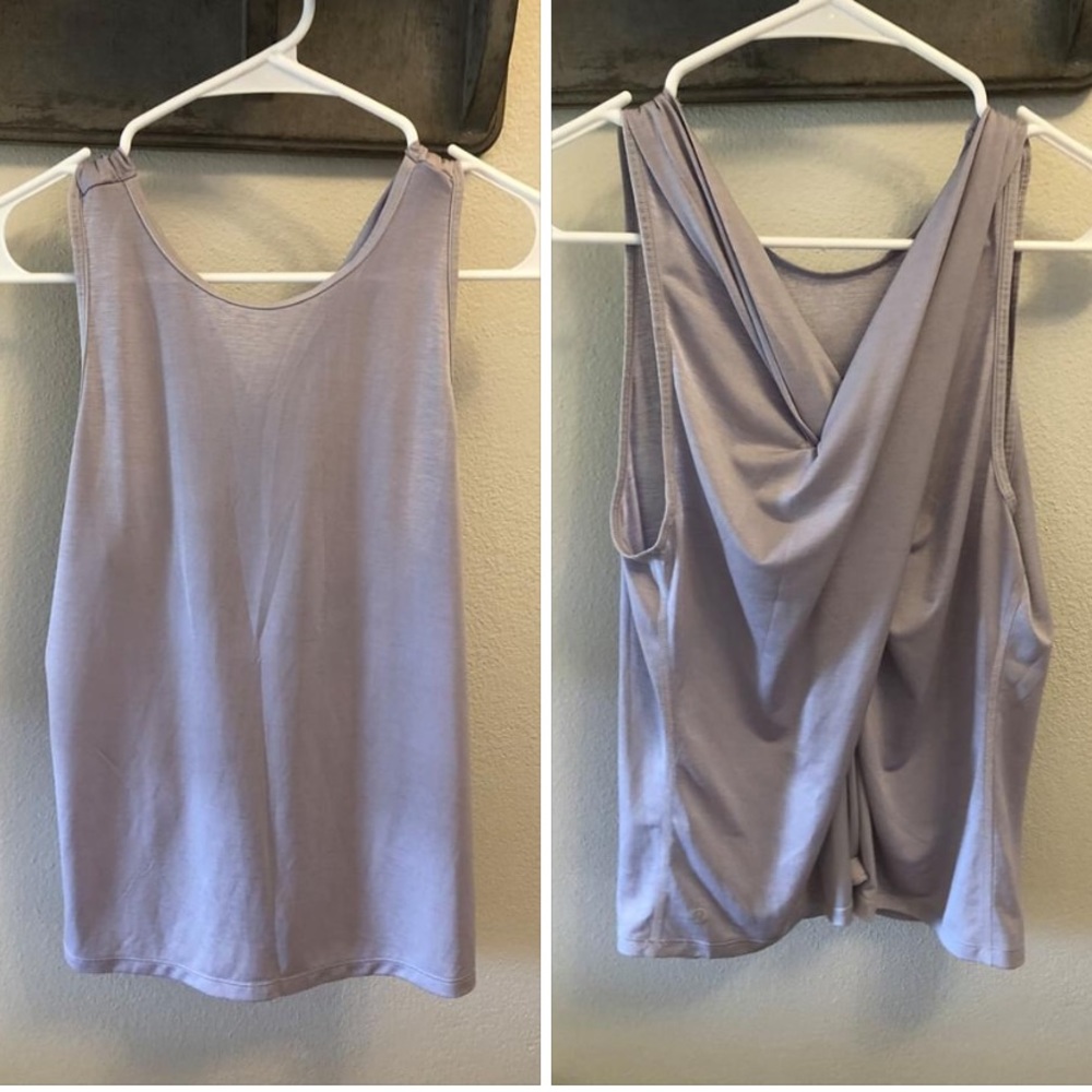 lulu twist back tank size 4